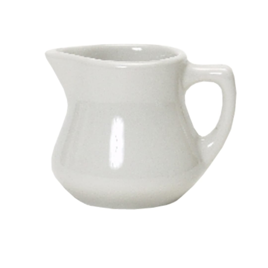 Tuxton BER-035 3.5 Oz. Eggshell Creamer