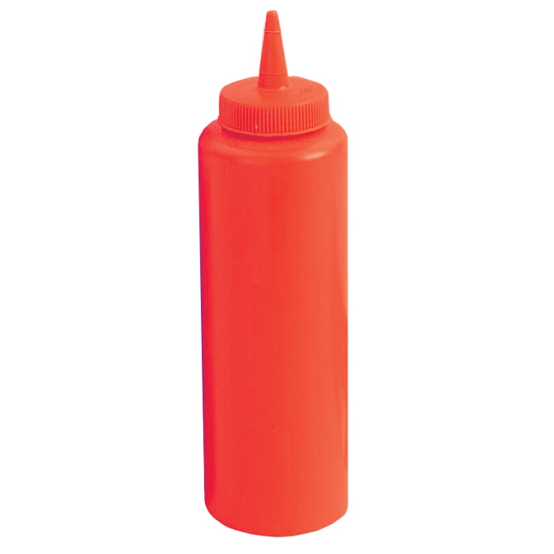 Vollrath® 52064 Red 12 Ounce Squeeze Dispenser with Cap