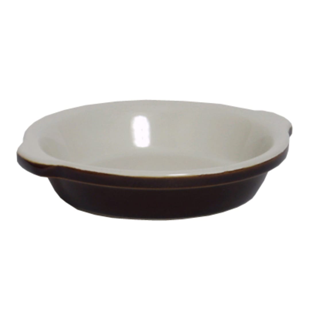 Tuxton B1N-2003 20 Oz. Caramel/Eggshell Au Gratin Dish