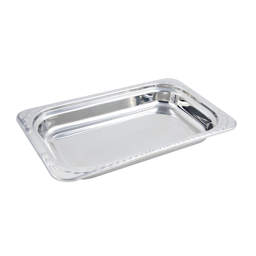 Bon Chef 5608 Arches Stainless Steel Full Size 9 Qt. Food Pan