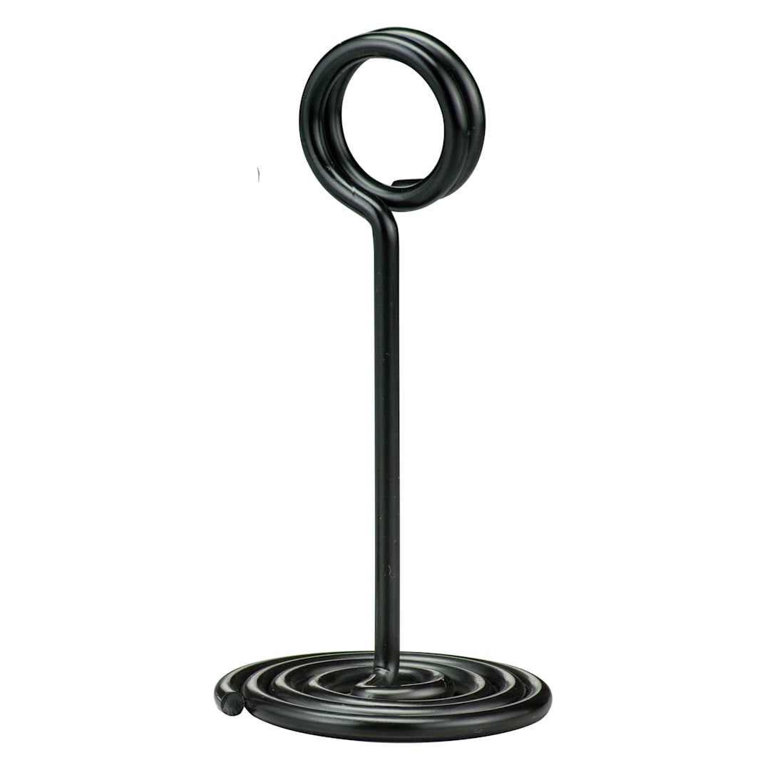American Metalcraft NSB4 Black Swirl Base Wire 4"H Number Stand