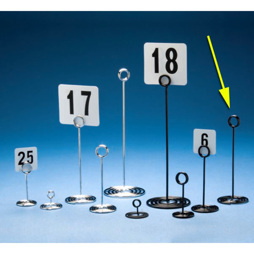 American Metalcraft NSB8 Black Swirl Base Wire 8"H Number Stand
