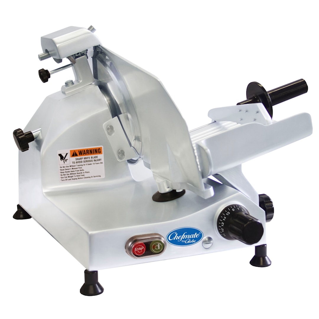 Globe Food C9 Chefmate Aluminum 9" Belt Driven Manual Slicer