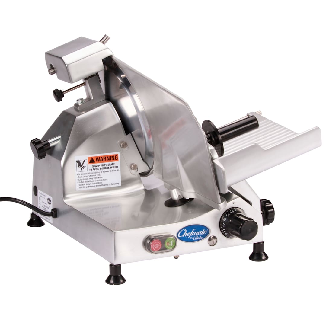 Globe Food C10 Chefmate Aluminum 10" Belt Driven Manual Slicer