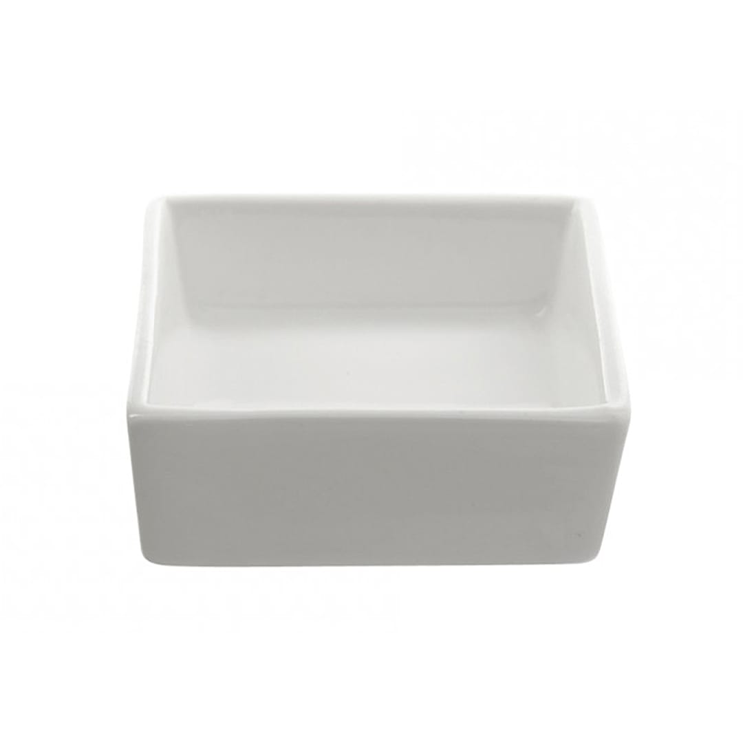 10 Strawberry Street WTR-35SQ White 1 Oz Square Sauce Dish
