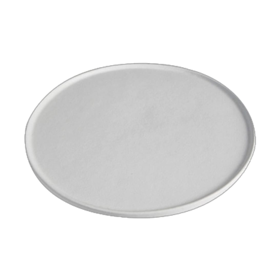 Bugambilia DR204WW Solid White 17-3/4" Round Buffet Disc With Rim