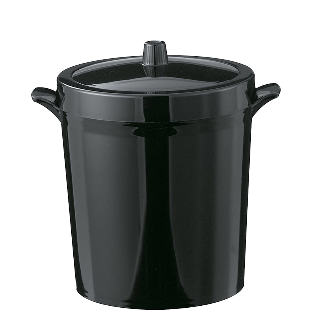 Service Ideas IB3BL Black 3 Liter Ice Bucket - 6 / Cs