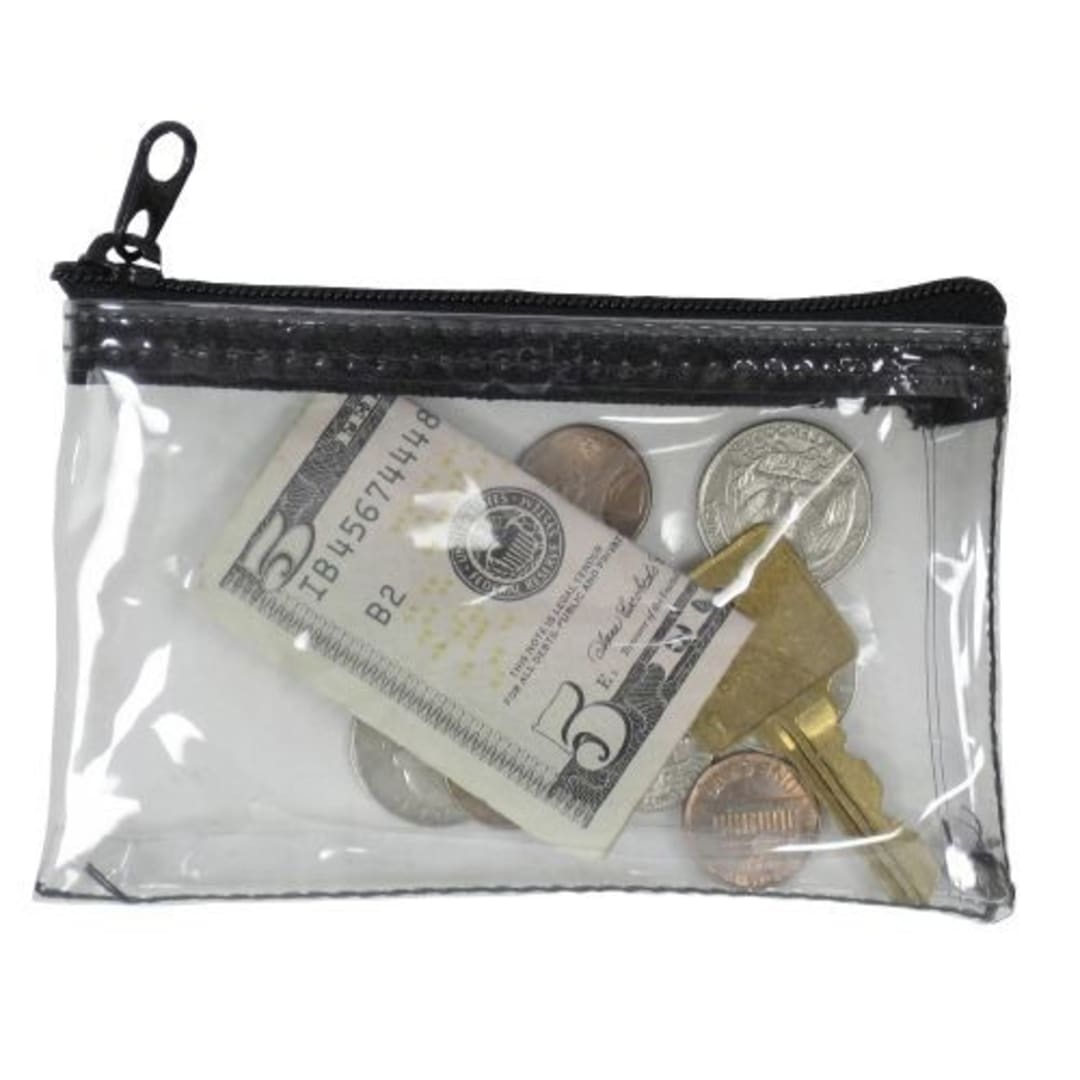 Allegra Business ABS53MWBC Clear Vinyl 4-1/2 x 3 Mini Zipper Bag