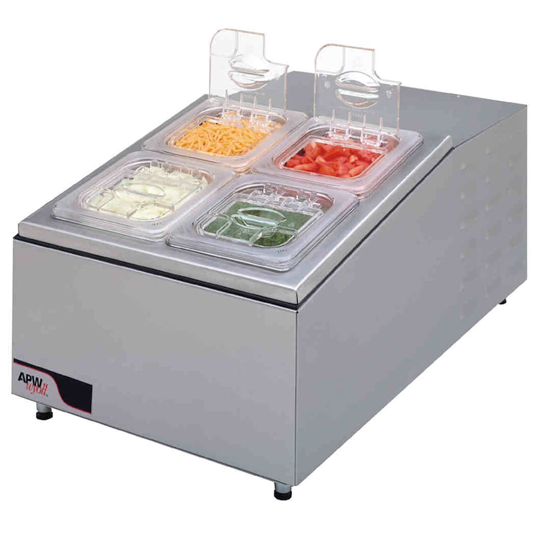 APW Wyott RTR-4 S/S Countertop Refrigerated Condiment Dispenser