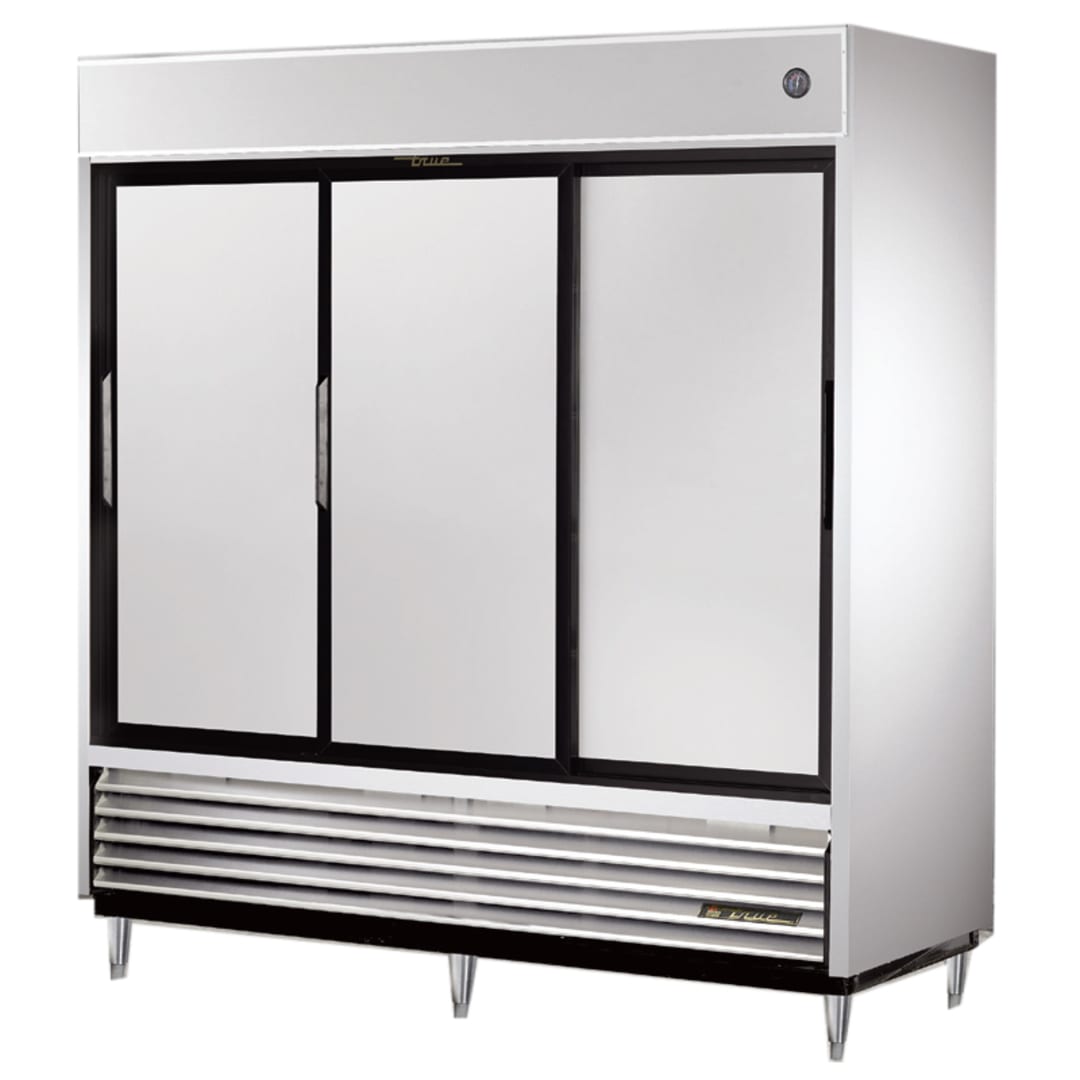 True TSD-69 3-Section 69 Cu Ft Reach-In Solid Slide-Door Refrigerator