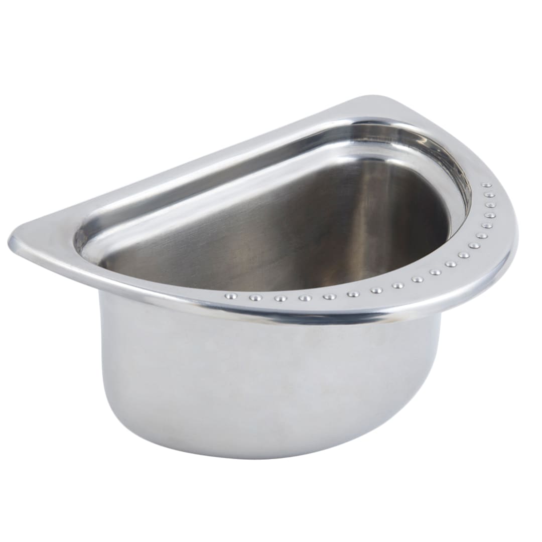 Bon Chef 5302 Bolero Stainless Steel 1.75 Qt. Half Oval Food Pan