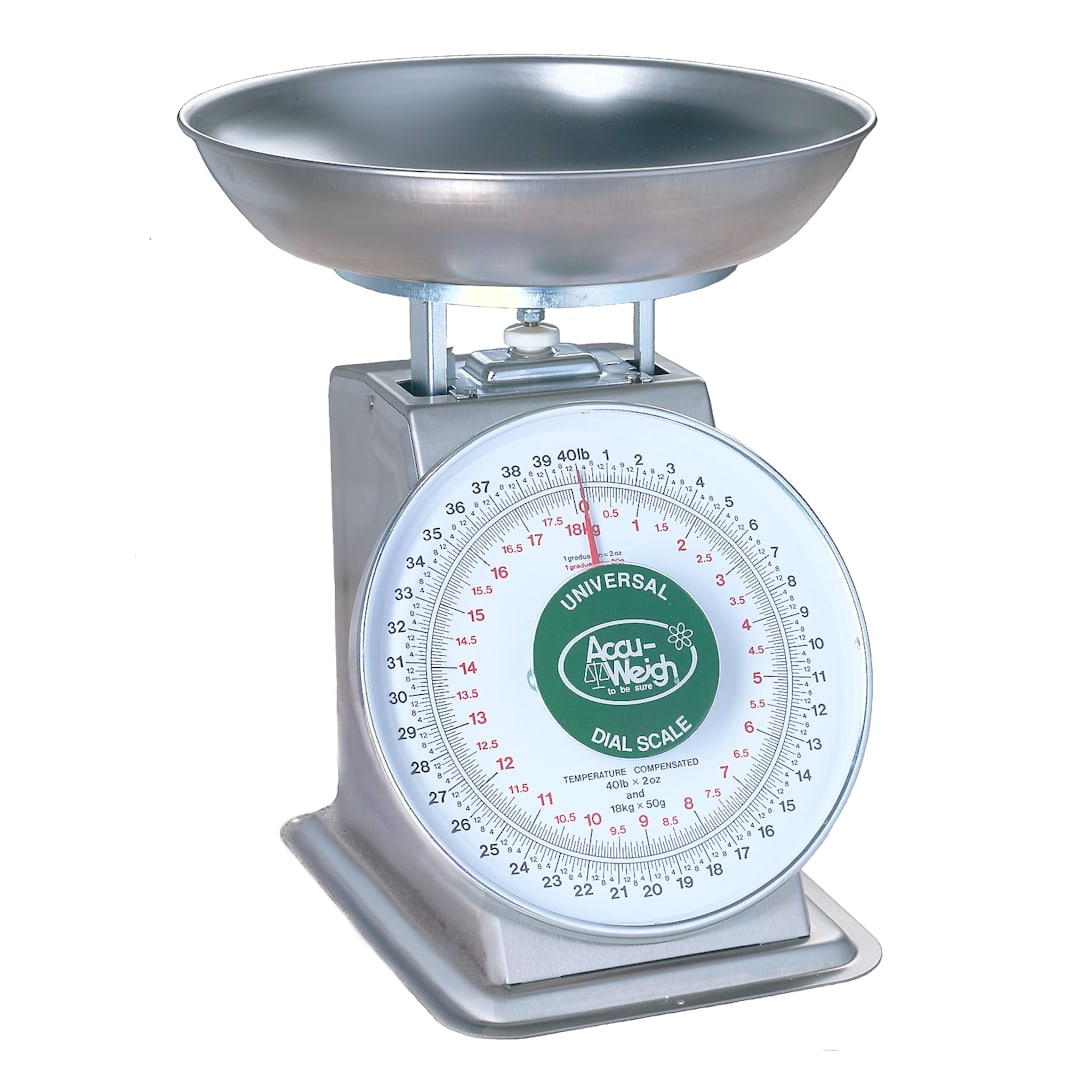 Yamato SM(N)-40PK C/P Accu-Weigh 40lb x 2oz Dial Produce Scale w/ 10" Bowl
