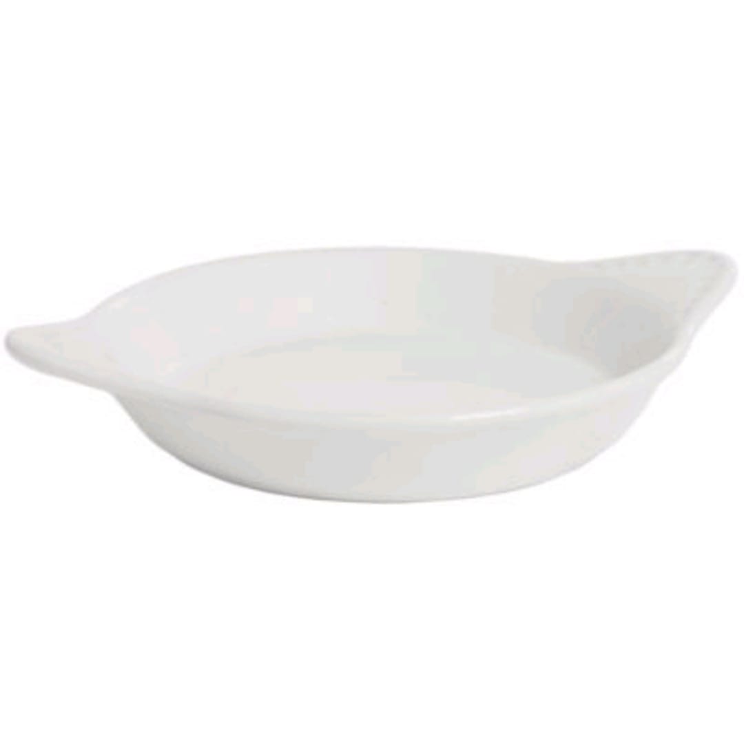 Tuxton BWN-0902 9 Oz. Round White Shirred Egg Dish
