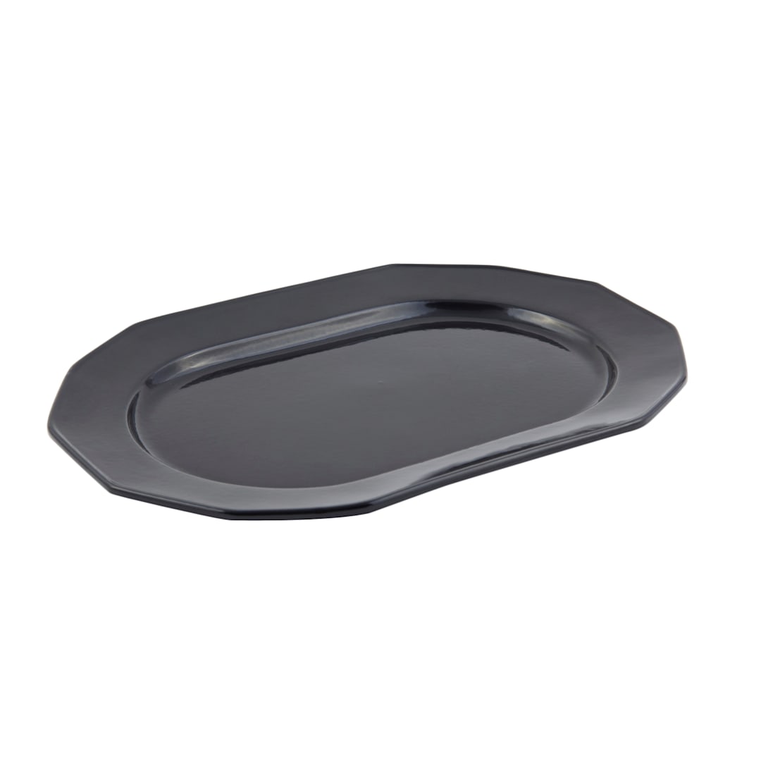Bon Chef 9100 BLACK Sandstone Long Octagonal 12-1/4" Prism Tray