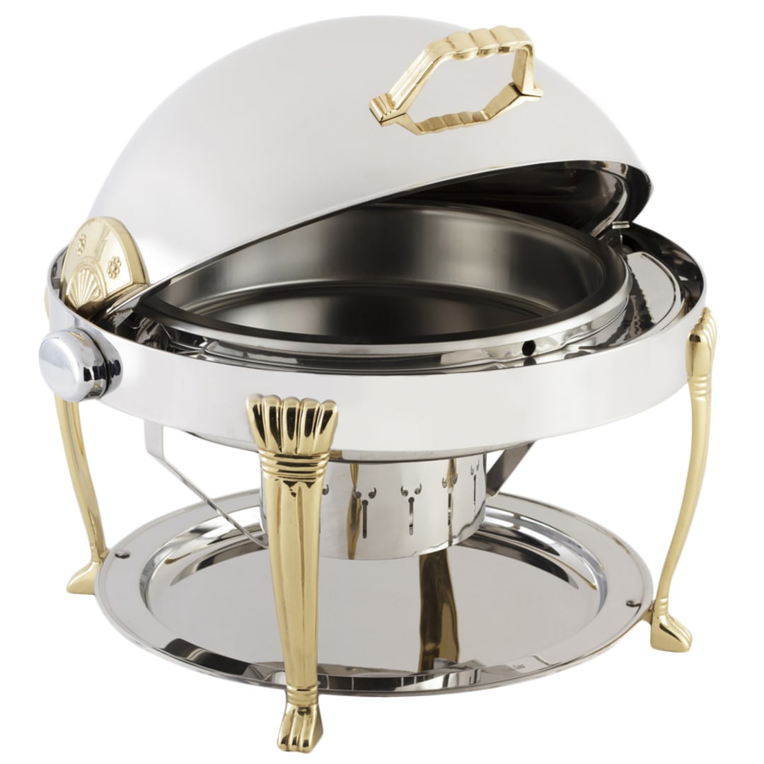 Bon Chef 12009 Elite Stainless Round 2 Gallon Chafer with Aurora Legs