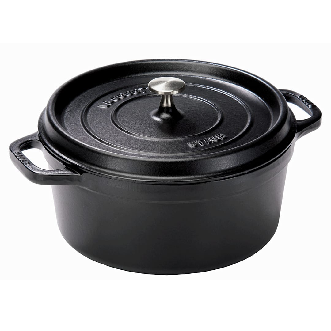 Staub USA 1102625 Black Cast Iron Round 5.5 Qt. Cocotte