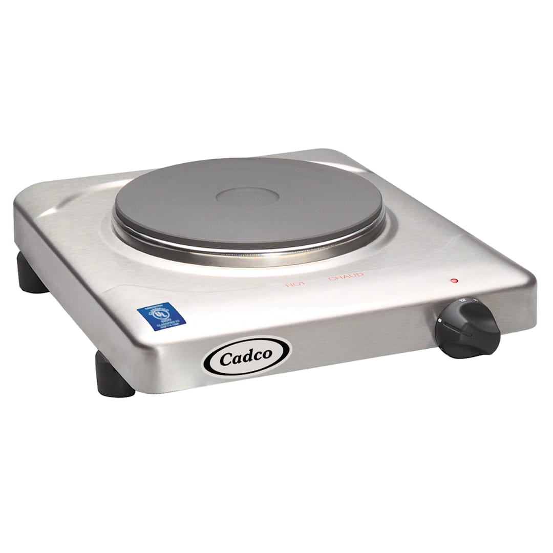 Cadco KR-S2 Stainless Portable 1500W Electric Cast Iron Range