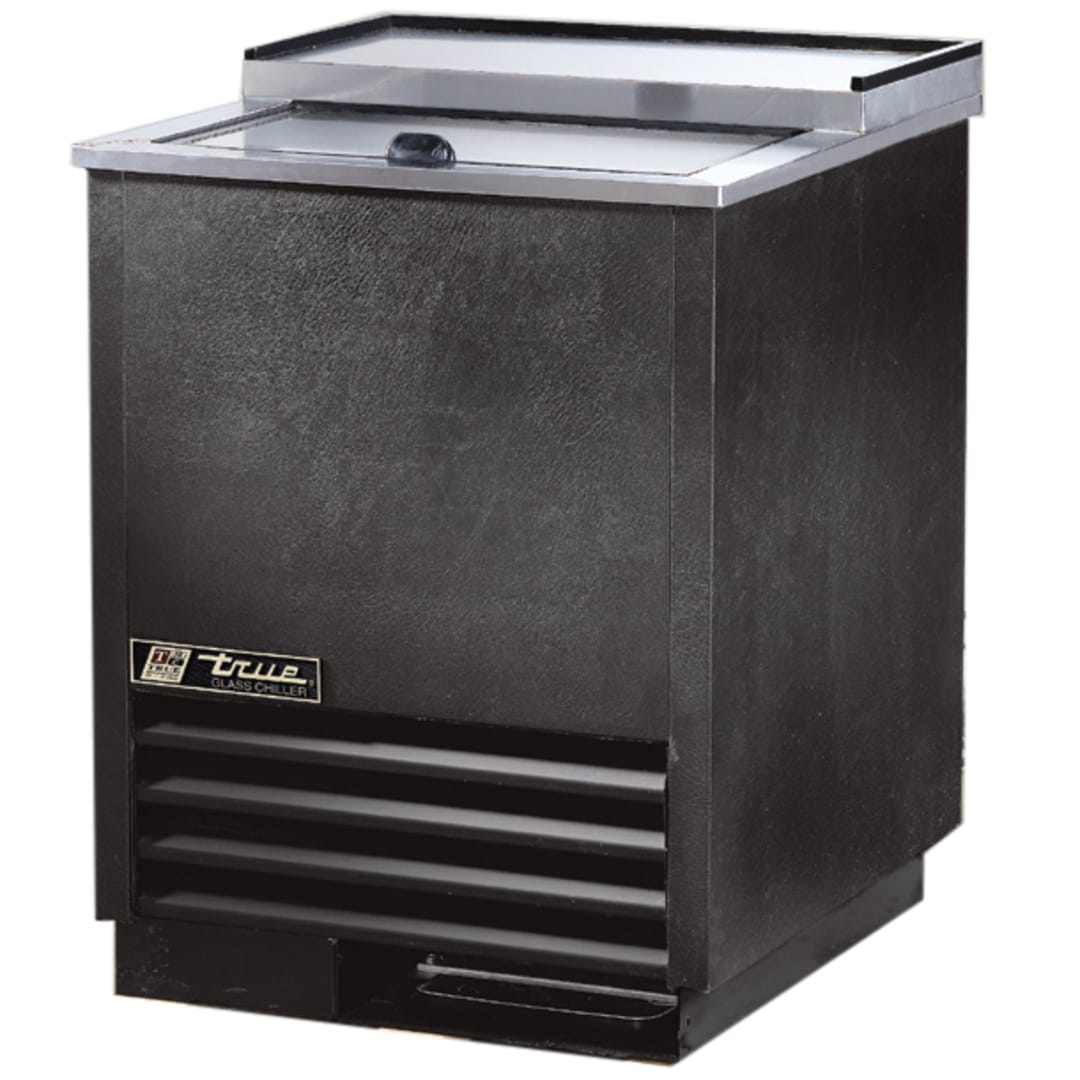 True T-24-GC-HC Black 24 Cu. Ft. Glass and Plate Chiller / Froster