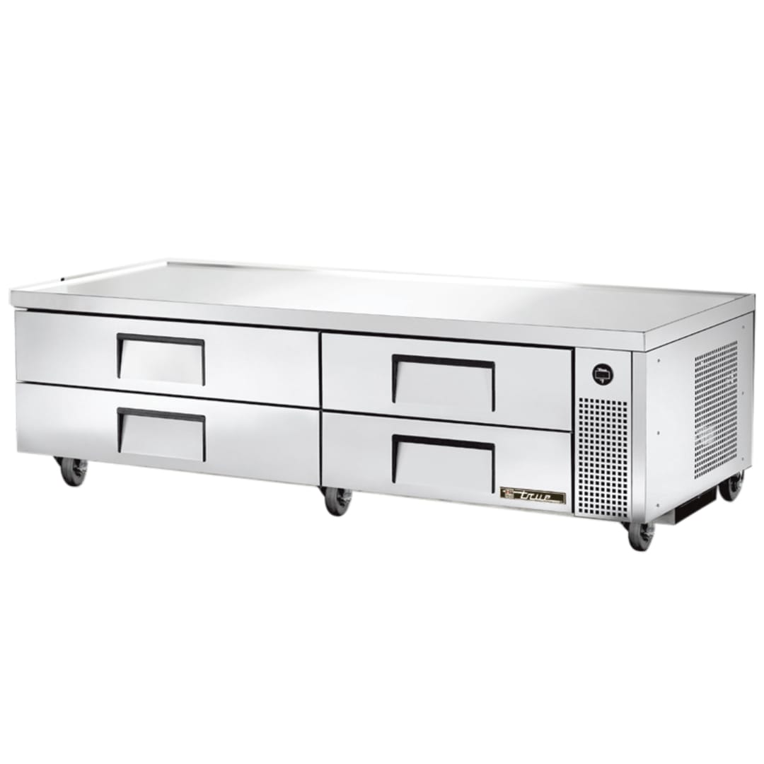 True® TRCB-82 S/S 82"W 4-Drawer Refrigerated Chef Base