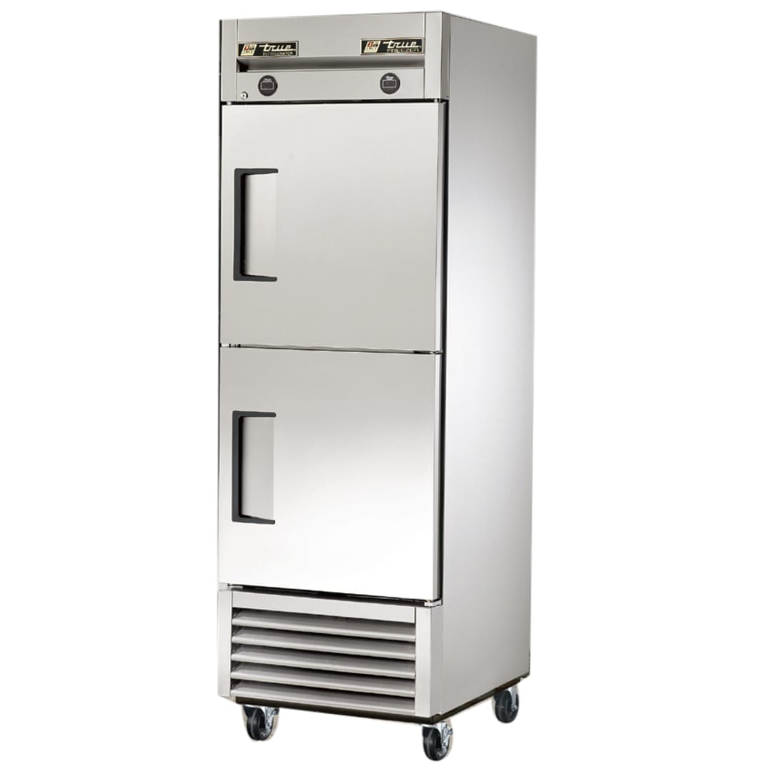 True T-23DT-HC T-Series 2-Half Door Reach-In Refrigerator / Freezer