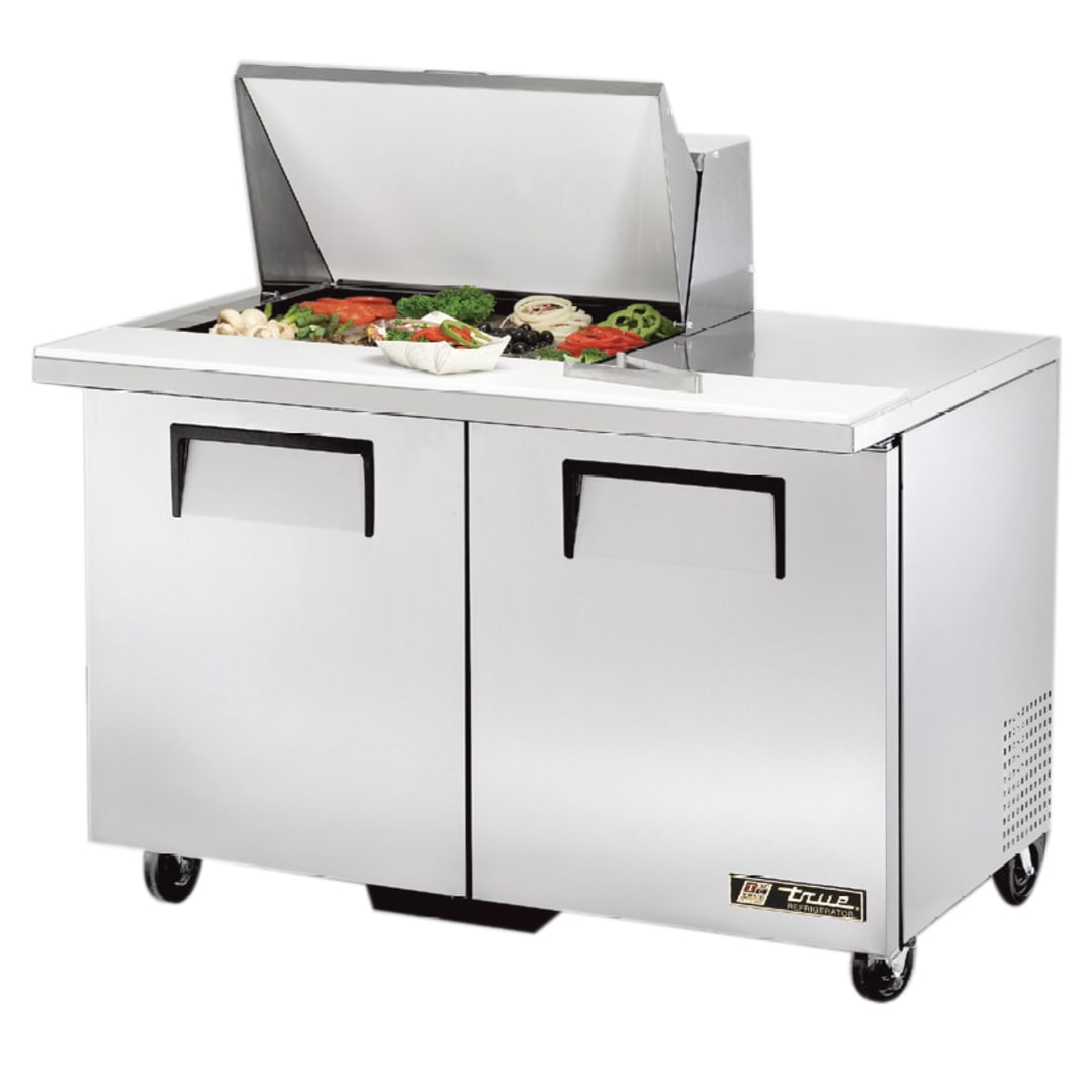 True TSSU-48-12M-B-HC S/S Mega Top 12-Pan Sandwich / Salad Prep Table