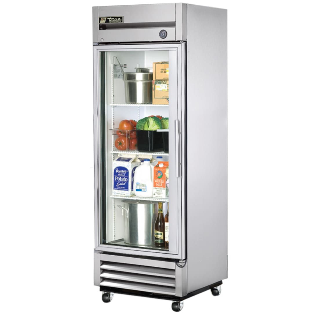 True T-19G-HC~FGD01 LEFT HINGE Glass Door Reach-In Refrigerator