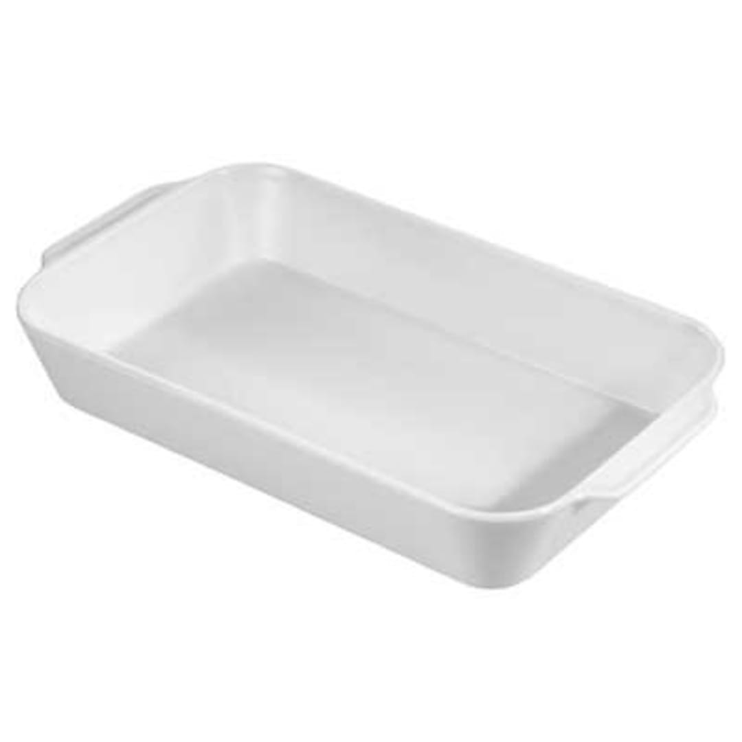 Pillivuyt 6634V644 White 9-1/2" x 5" Rectangular Baker