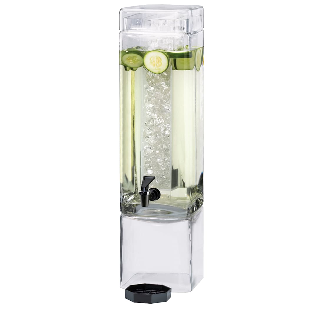 Cal-Mil 1112-3 Square 3 Gallon Glass Beverage Dispenser