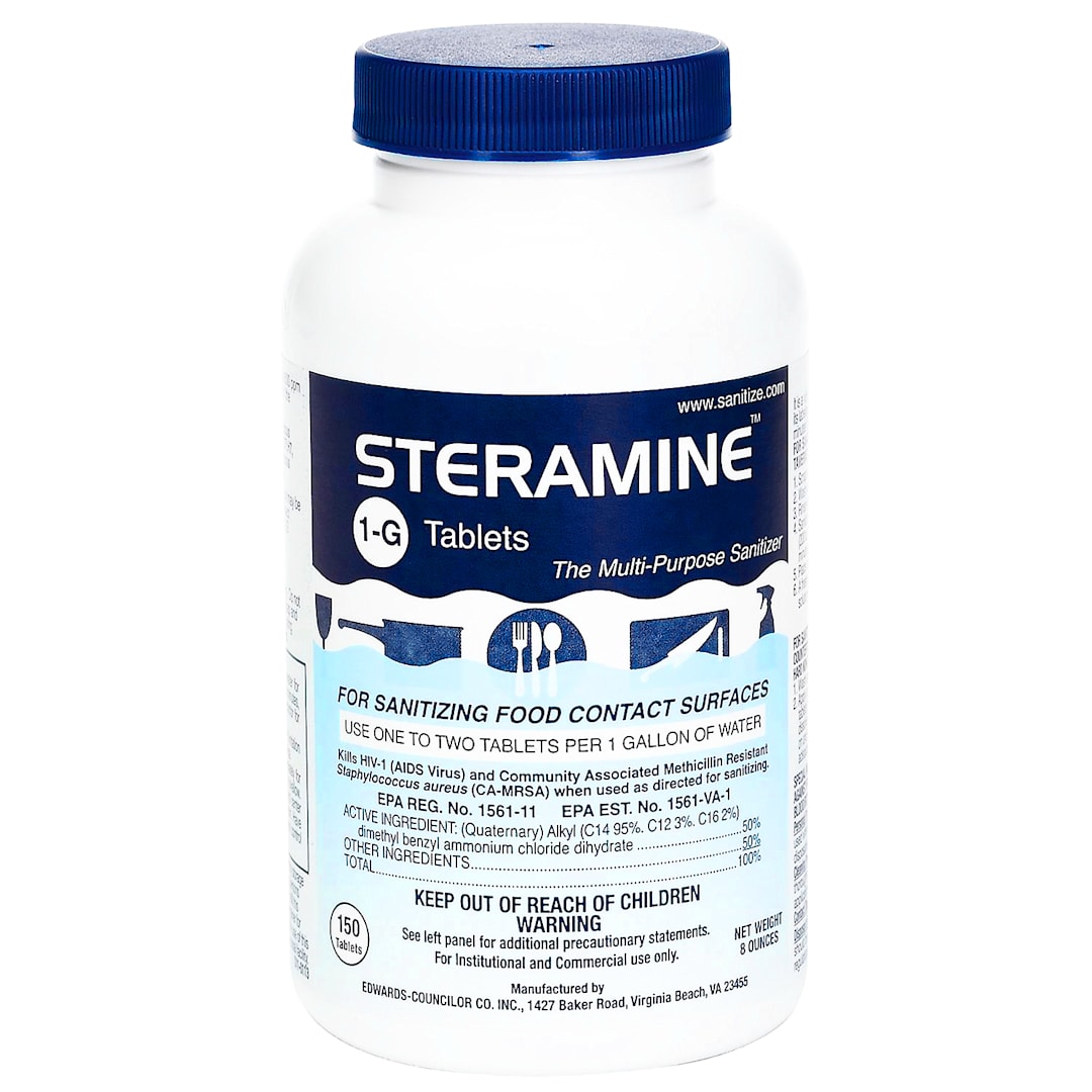 Edwards Councilor S150E48 Steramine Sanitizing Tablets -150 / Bottle