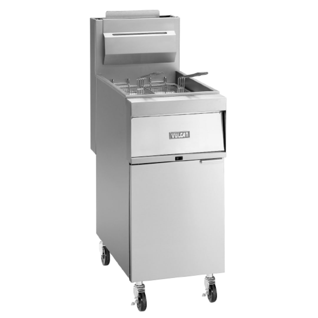 Vulcan 1GR35M-1 GR Series Natural Gas 40 lb. Free Standing Fryer