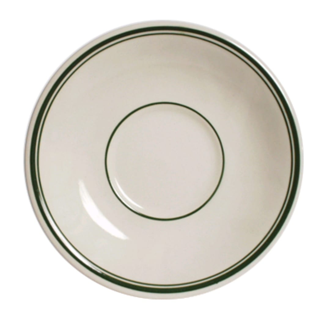 Tuxton TGB-002 Green Bay 6" Eggshell Demitasse Saucer