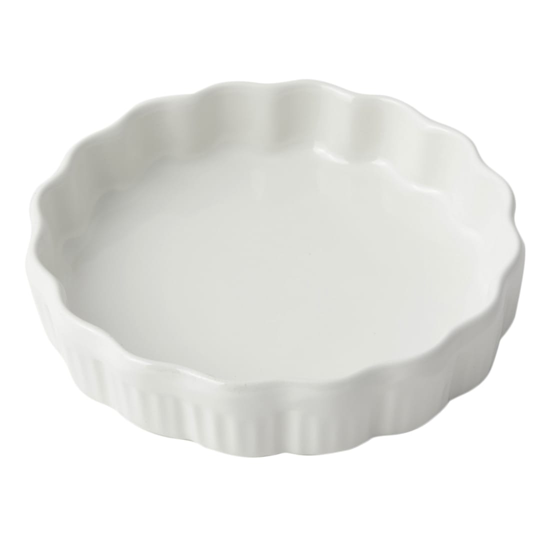 Bon Chef 5032 WHITE Sandstone Round 10 Oz. Quiche Dish