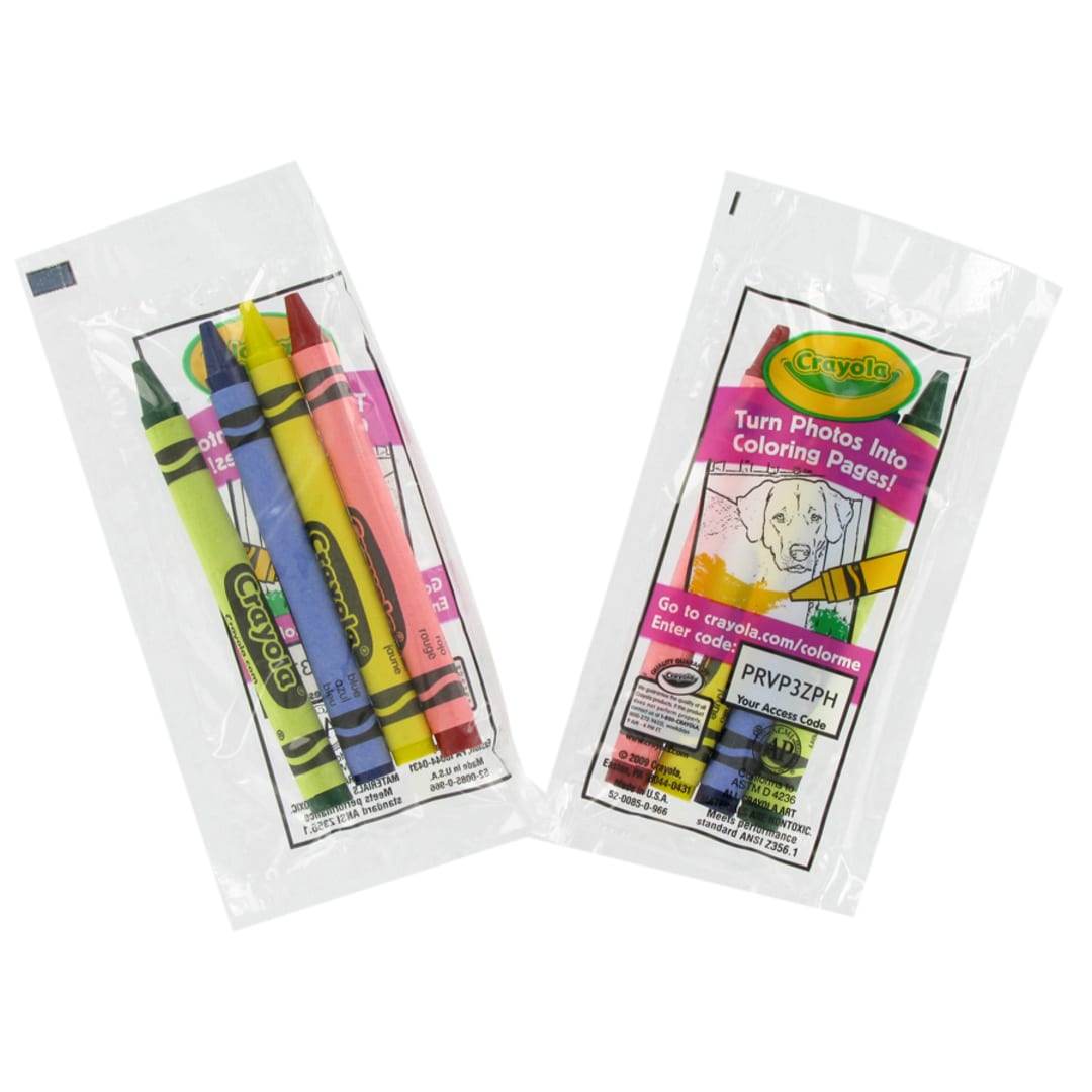 Crayola 52-0083 4-Pack Cello Wrapped Classic Colors Crayons