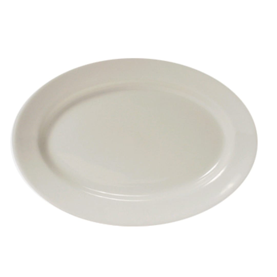 Tuxton TRE-039 Reno 13-1/2" Eggshell Oval Platter