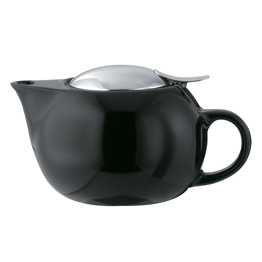Service Ideas TPC16BL Black Ceramic 16 Oz. TeaPot