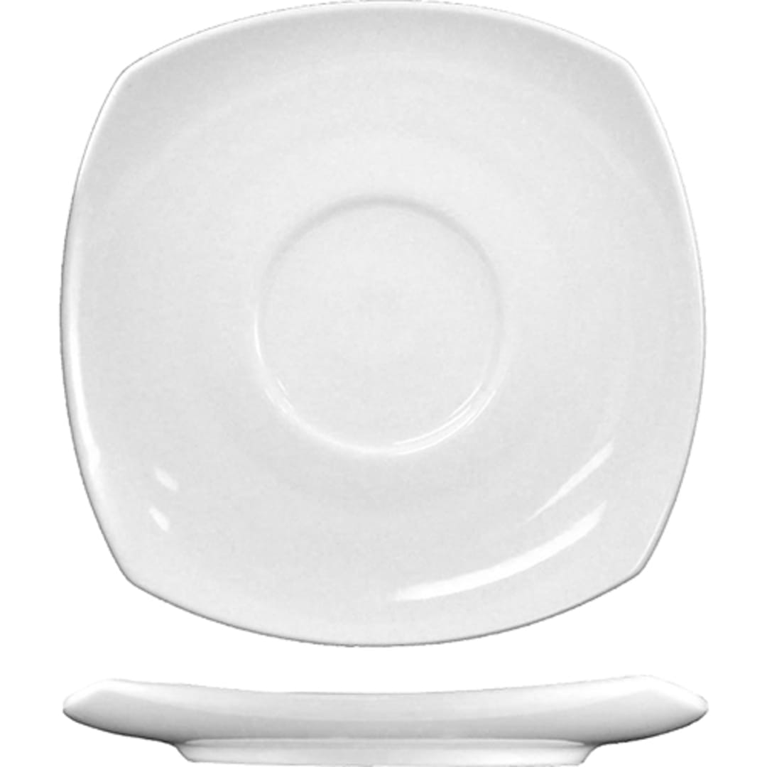 International Tableware QP-2 Porcelain 5.75 In Square Saucer