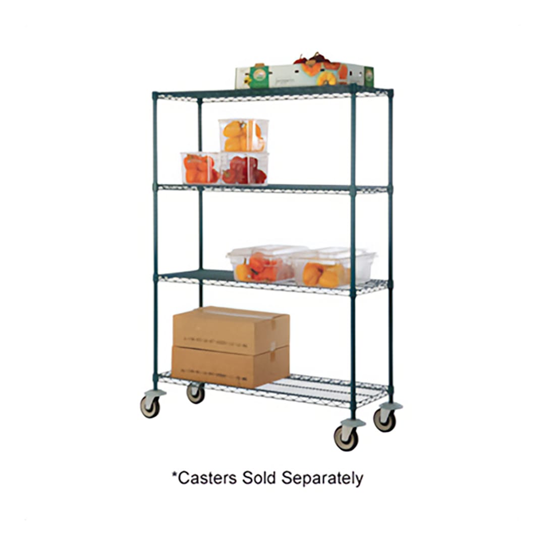 Darling Foodservice Green Epoxy 4-Shelf 18 x 48 Shelving Kit