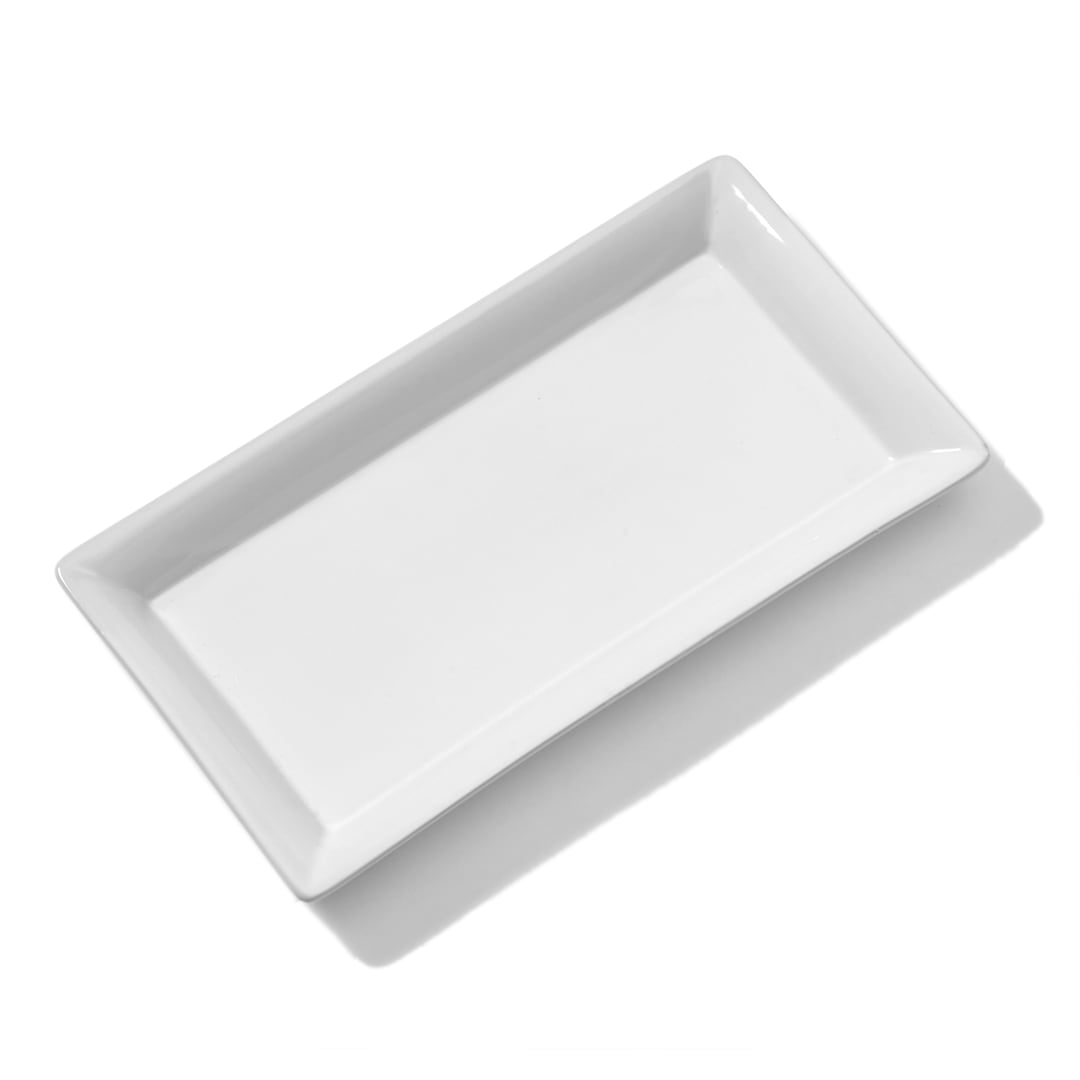 American Metalcraft CER19 Prestige White Ceramic 14 In. Rect. Platter