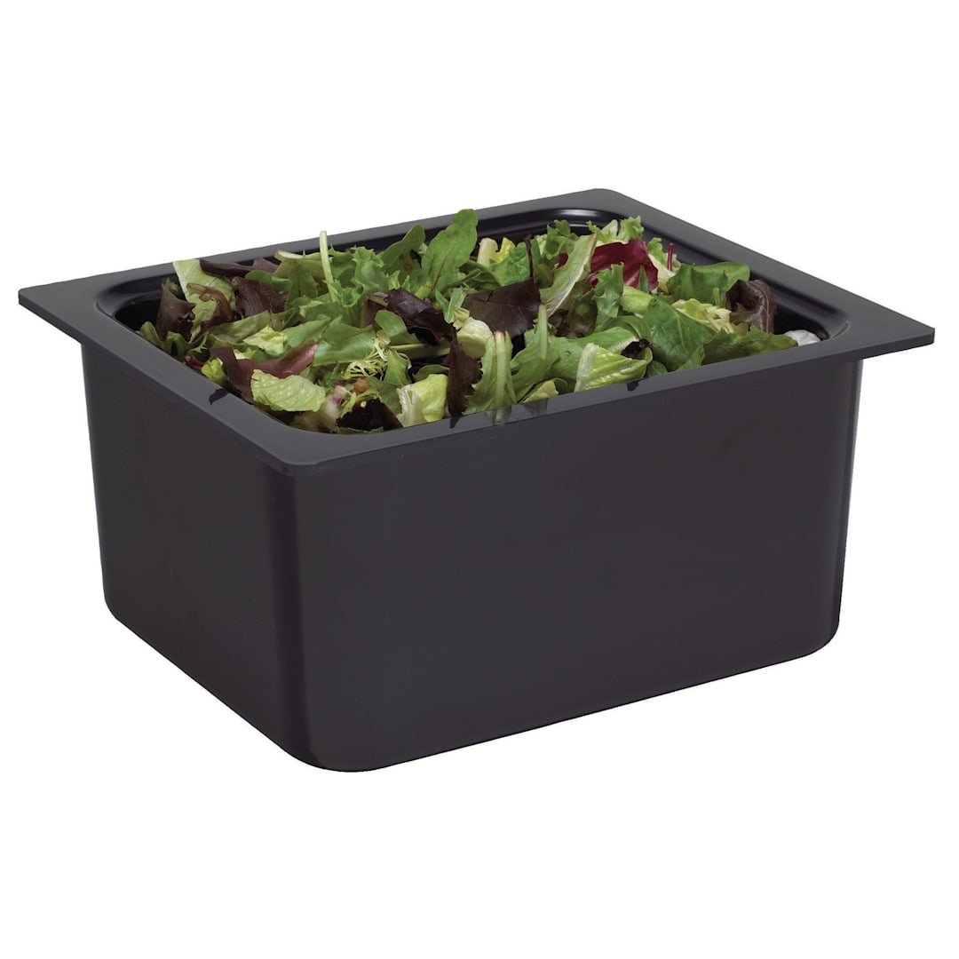 San Jamar® CI7004BK Chill-It® 1/2-Size Black Food Pan