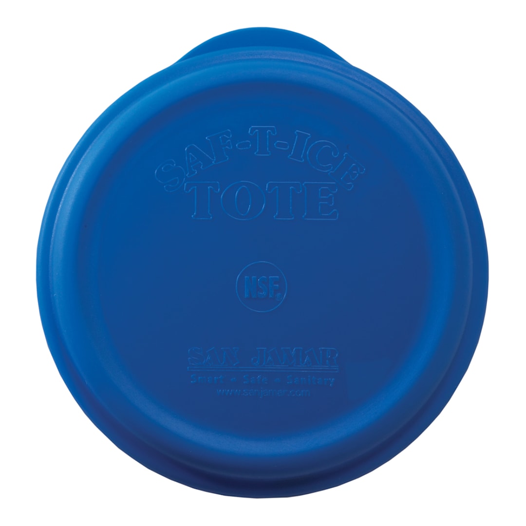 San Jamar® SI6500 Saf-T-Ice® Blue Snap-Tight Lid