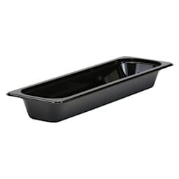 Cambro 22LPCW110 Camwear Black Half Size Long x 2.5" D Food Pan Main Image
