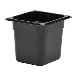 Cambro 66CW110 Camwear Black 1/6 Size x 6" D Food Pan Main Image