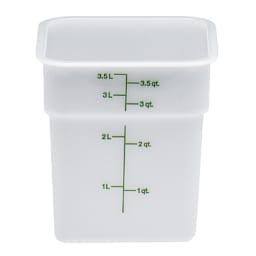Cambro 4SFSP148 White Camwear CamSquare 4 Qt. Container Main Image