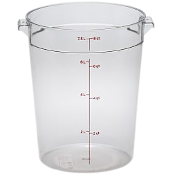 Cambro RFSCW8135 Camwear Clear Round 8 Qt Storage Container Main Image