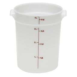 Cambro RFS4148 White Poly Round 4 Qt Storage Container Main Image