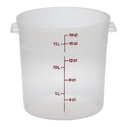 Cambro RFS18PP190 Translucent Round 18 Qt Storage Container Main Image