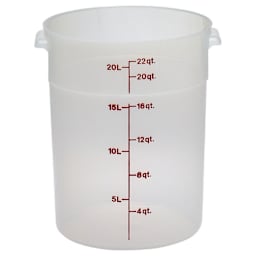 Cambro RFS22PP190 Translucent Round 22 Qt Storage Container Main Image