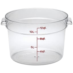 Cambro RFSCW12135 Camwear Clear Round 12 Qt Storage Container Main Image