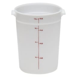 Cambro RFS8148 White Poly Round 8 Qt Storage Container Main Image