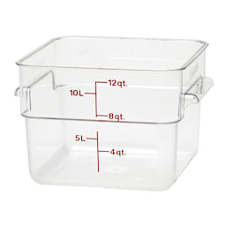 Cambro 12SFSCW135 Clear Camwear CamSquare 12 Qt. Container Main Image